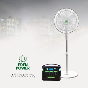 300W Portable Power Station + Standing Fan